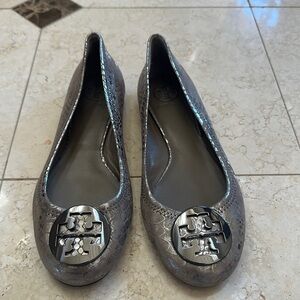 Tory butch grey reva snake skin